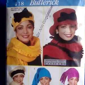 Butterick 118 Misses Hats & Scarf